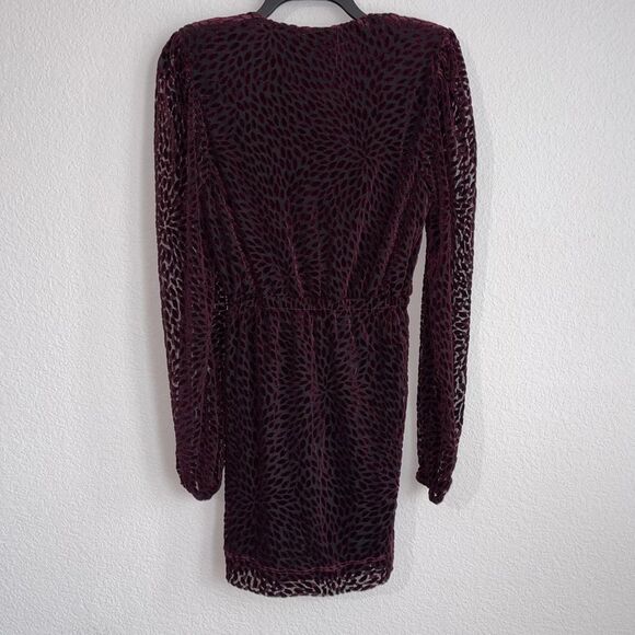 Ramy Brook Aman Embroidered Long-Sleeve Mini Dress in Plum Berry, NWT, Size S - Picture 10 of 13